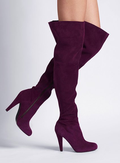 Vintage Boots: Purple Suede Boots